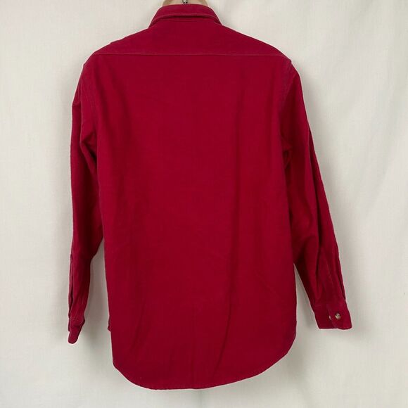 VINTAGE Carhartt Mens Medium Double Pocket Chamois Flannel Button Shirt USA 90s - Picture 3 of 12